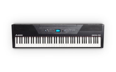 Alesis Recital Stage Pro 88-Key Full Size Digital Piano Electric Keyboard with Hammer-Action Keys Power Adopter Music Rest