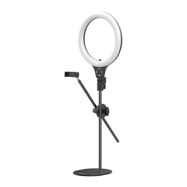 Ulanzi 10inch Desktop Overhead Shooting Bracket Ring Light Set for Selfies, Livestream and Gaming