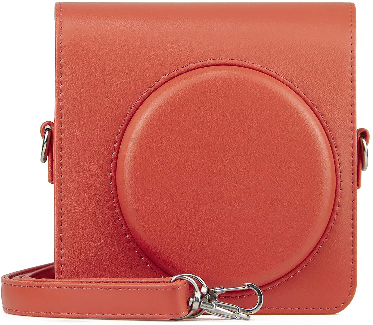 Pikxi BSQS1 Fujifilm Instax Square SQ1 Leather Camera Case Bag Terracotta Orange