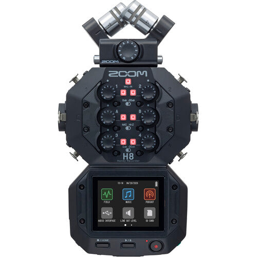 Zoom H8 12-Track Portable Recorder, Stereo Microphones, 6 Inputs, Touchscreen Interface, USB Audio Interface, Battery Powered, for Stereo/Multitrack Audio for Video, Podcasting, and Music