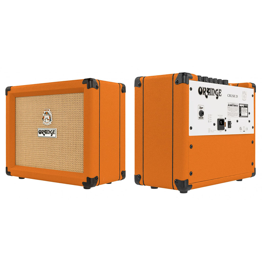 Orange Amps Crush Series 20W 2-Channel Solid State Guitar Combo Amplifier with 3-Band Equalizer, Chromatic Tuner and Headphone Output (Orange, Black) | 20/20RT, 20RT/BK