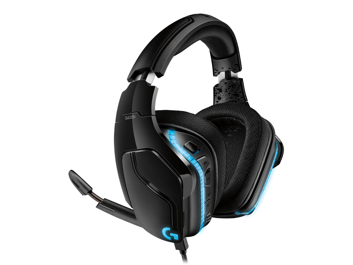 Logitech G633s Surround Sound 7.1 LIGHTSYNC RGB Gaming Headset with DTS Headphone, 50mm PRO-G Audio for Gaming PC and Mobile