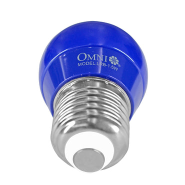 OMNI LED Colored Round Bulb 1.5W 220V E27 Base with 20,000 Hours Operation, SMD LED, Energy Saving for Home Lightning (Green) | LRG-1.5W 220V