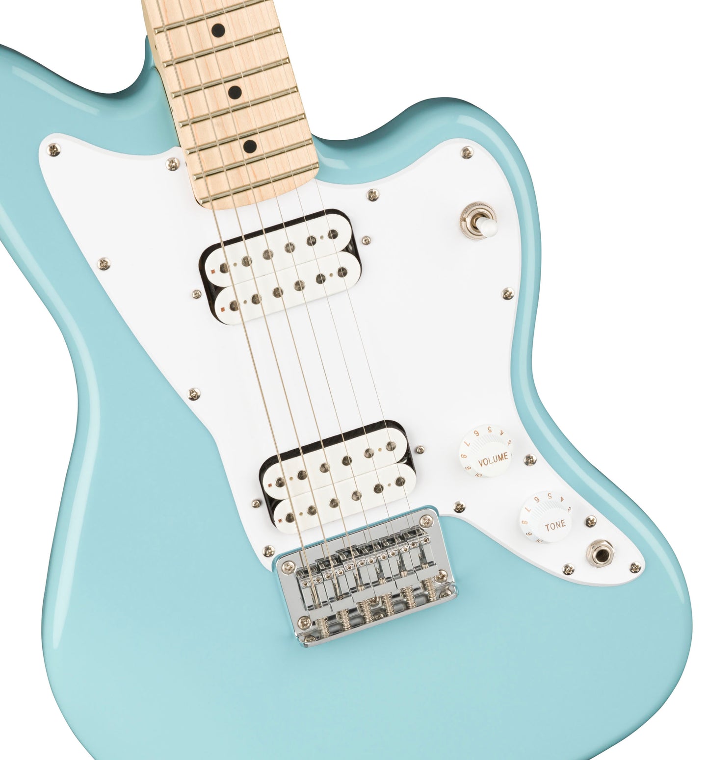 Squier by Fender Mini Jazzmaster HH Electric Guitar SQ MINI JAZZMASTER HH LRL with Maple Fingerboard 2 Humbucking Pickups (3 Colors)