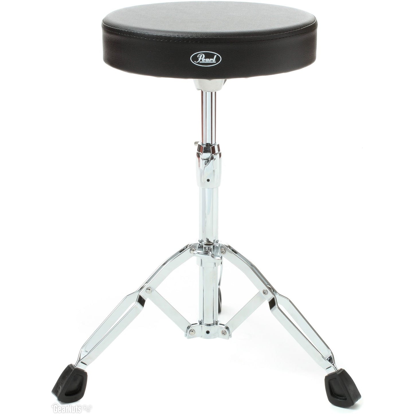 Pearl D790 Drum Throne Lightweight Vinyl Cover Seat with Double-Braced Tripod Legs Adjustable Chair Height 65cm Stop-Lock