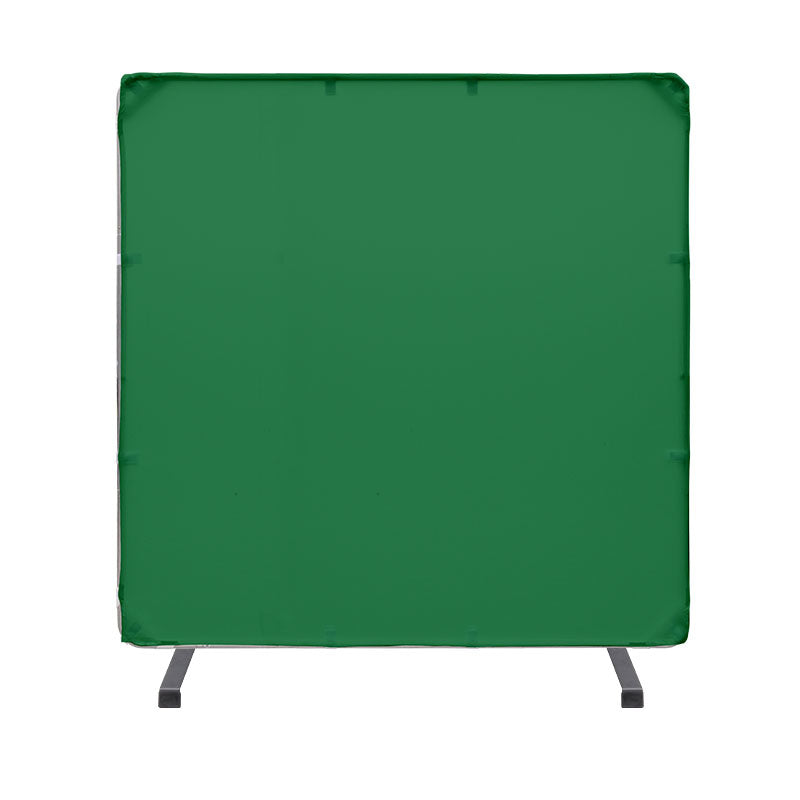 Pxel 2 x 2m Chroma Key Green Screen Square Background Backdrop Muslin Cloth Kit with Collapsible Stainless Steel Frame with Elastic and Velcro Fastening Straps for Live Video and Studio Videography | BG-FM2020