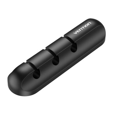 Vention Desktop Cable Manager Black (3-Port) with 3M Strong Adhesive and Silicone Body (KBT)