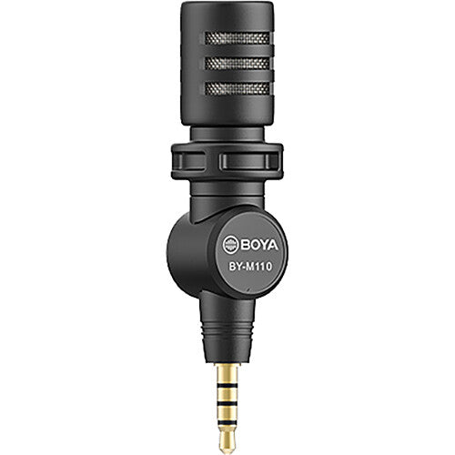 Boya BY-M110 Ultracompact Condenser Microphone with 3.5mm TRRS Plug for Smartphones, Tablets, and Laptops