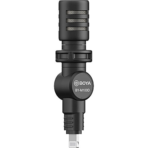 Boya BY-M100D Ultracompact Condenser Microphone with Lightning Connector for Vlogger, Run & Gun, Mobile Journalist