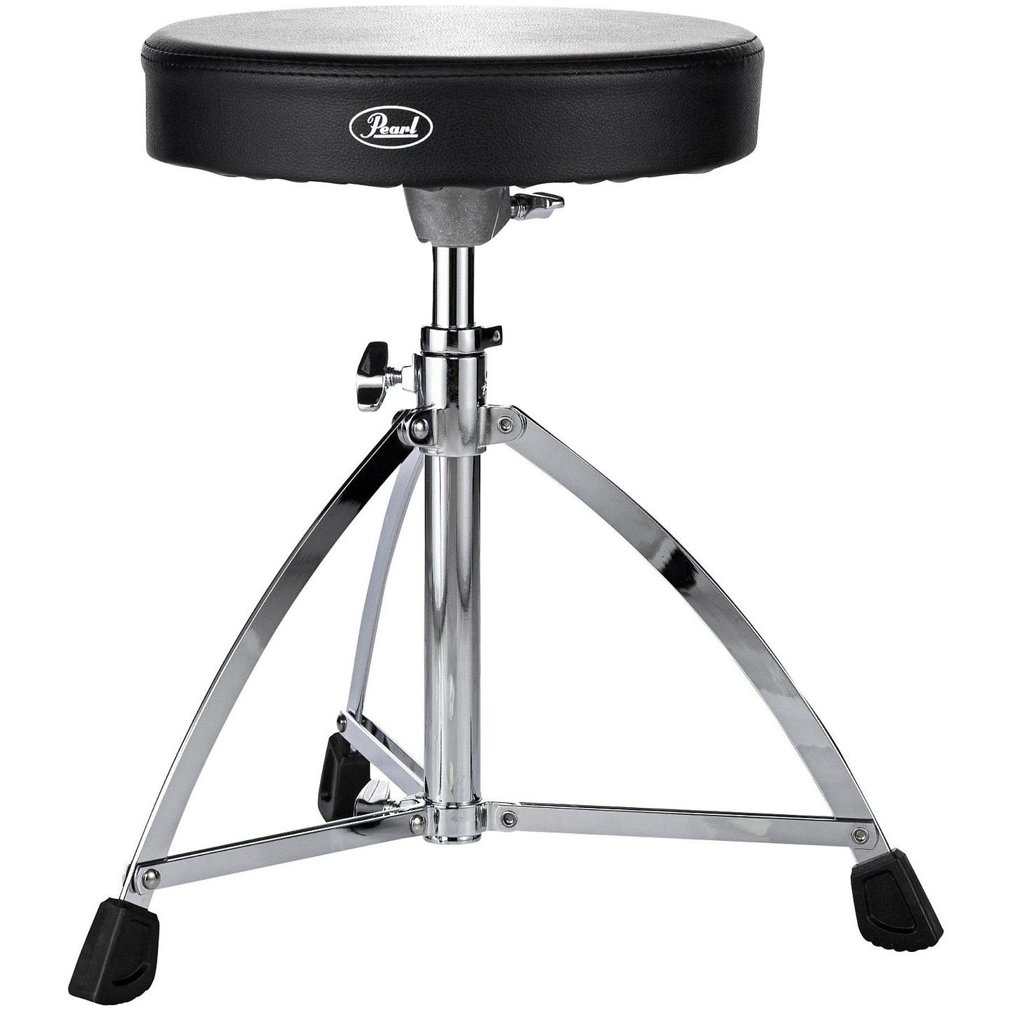 Pearl D730S Short Drum Throne Lightweight Single-Braced Chair with Round Vinyl Cushion Slip-Proof Height Collar 60cm Adjustable Seat