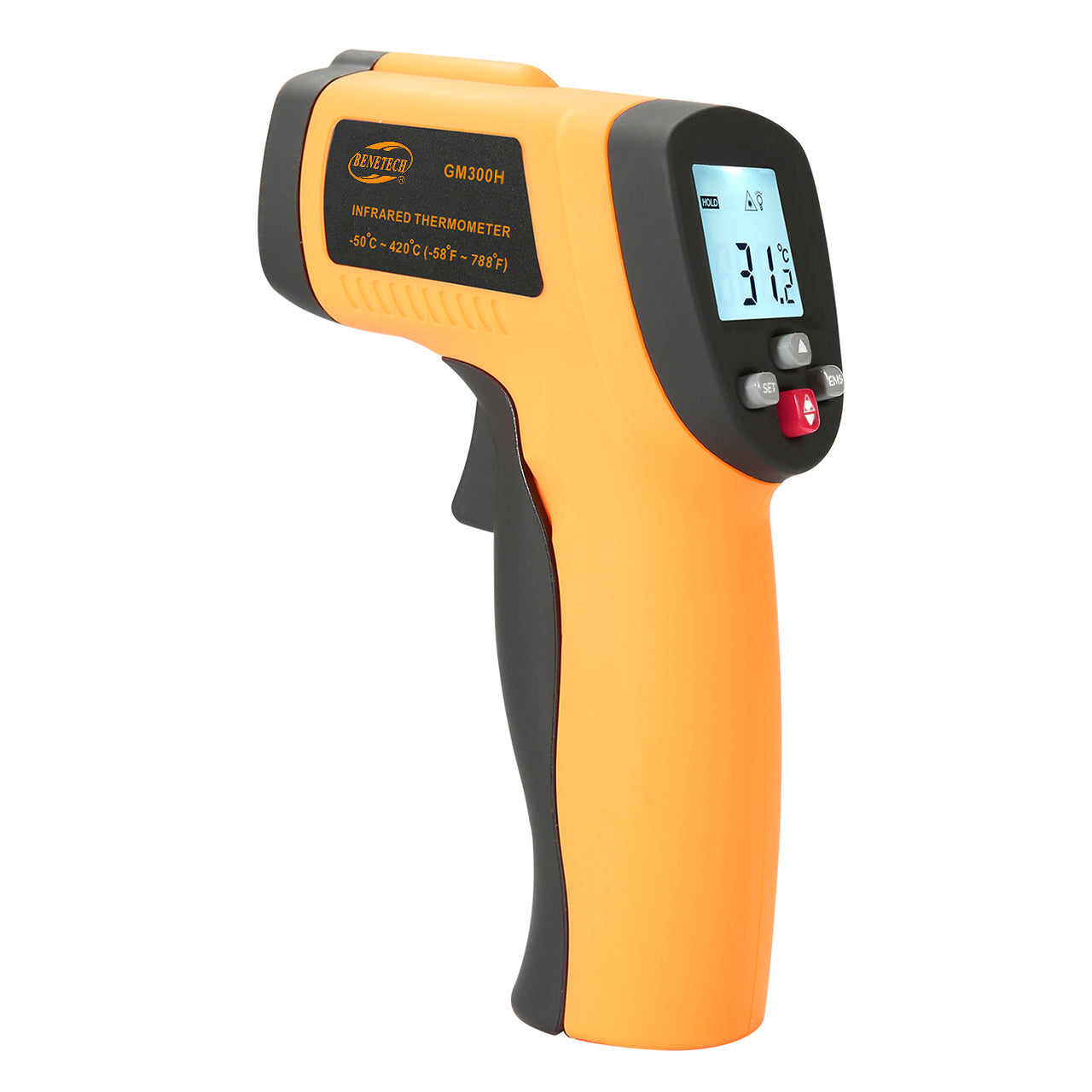 Benetech GM300H Non Contact Infrared Thermometer Laser Temperature IR Gun with 50° to 420° Celsius Range, 2° C Accuracy