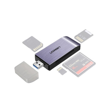 UGREEN 4-in-1 Multifunction Card Reader USB-A 3.0 to TF / SD / CF / MS with 5Gbps Transfer Speed | 50541