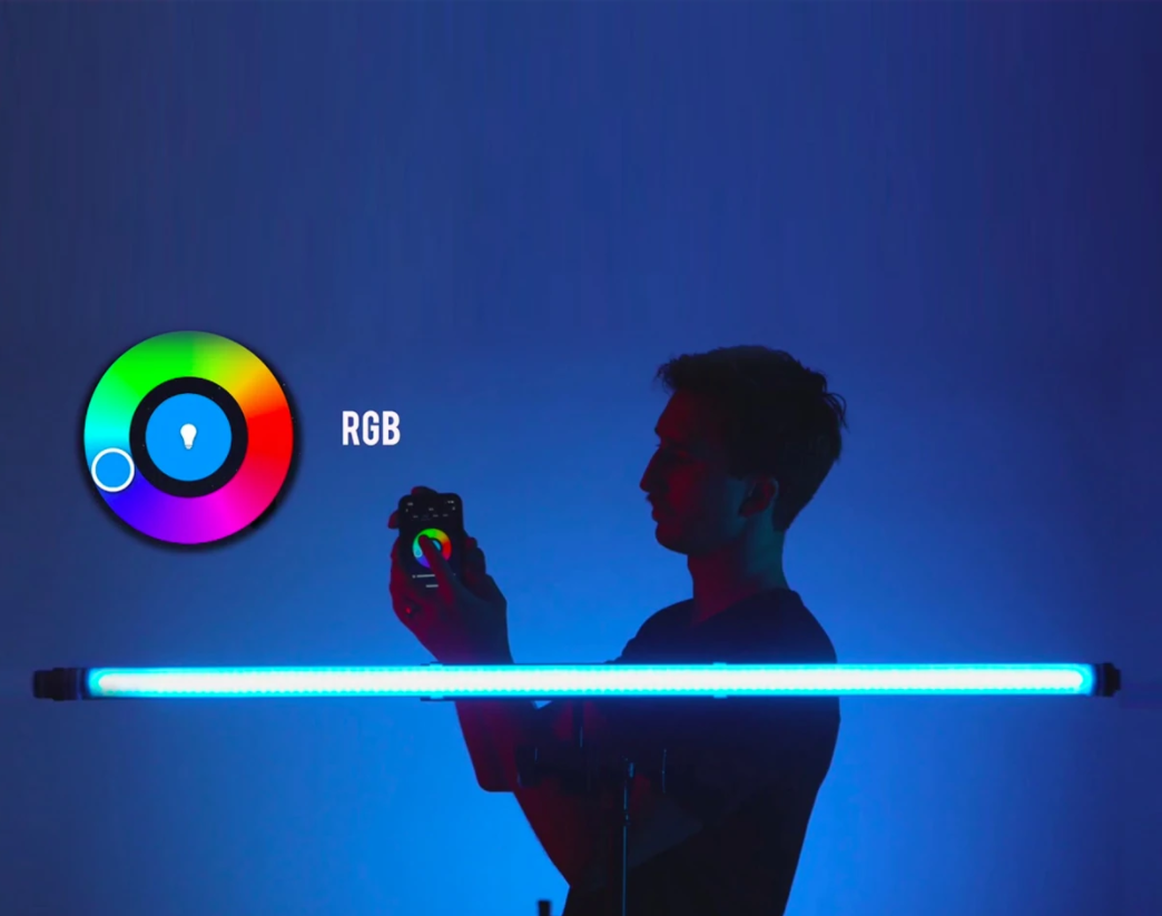 Luxceo P120 RGB Waterproof LED Light Wand 360 Degree Full Color Tube with Bluetooth App Control for Photo Video Studio