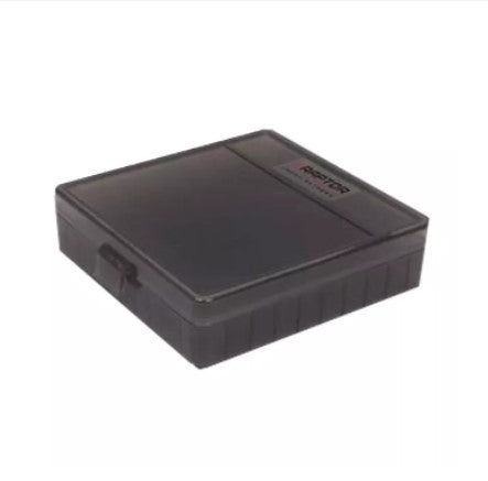 Raptor TB-45 Ammo Box Water/Dust Resistant Plastic Hard Case 100 Rounds Flip Top Snaplock IP67 Rating