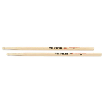 Vic Firth American Classic Extreme X8D Hickory Tear Drop Drumsticks with Wood Tip, Laquer Coating, Medium Surface Area