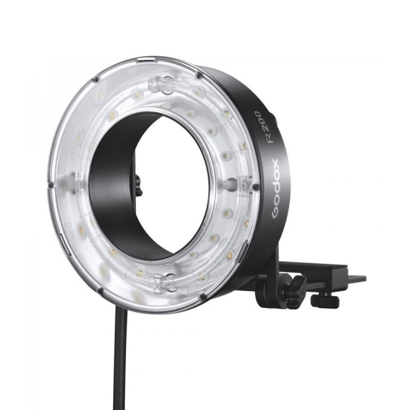 Godox R200 200W Camera Ring Flash Head Mount Kit with Foldable Camera & Umbrella Bracket, Mini Carry Bag for AD200 and AD200Pro