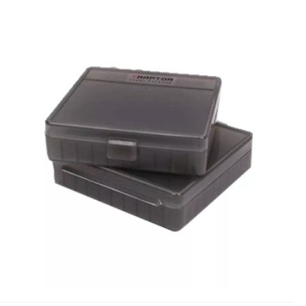 Raptor TB-45 Ammo Box Water/Dust Resistant Plastic Hard Case 100 Rounds Flip Top Snaplock IP67 Rating