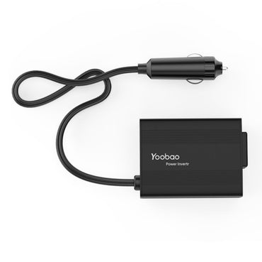 Yoobao 150W Smart Car Power Inverter 12V DC 220V AC with Dual USB Ports, Heat Dissipation Fan, and Indicator Light