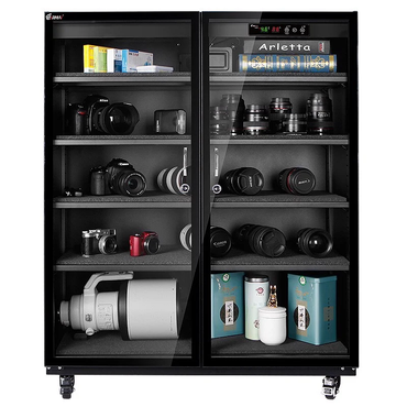 Eirmai 250L Electronic Digital Dry Cabinet Dehumidifying Box with Touch Screen, Automatic AI Smart Control - 250 Liters (Black) (MRD-268T)