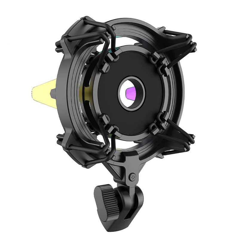 Fifine SK78 8" RGB Shock Mount Microphone Holder with 22mm Diameter Threads, Adjustable Knobs for Gaming, Recording