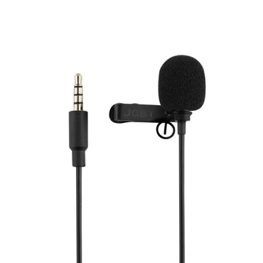 JOBY Wavo Lav Mobile Clip-On Omnidirectional Condenser Lavalier Lapel Microphone with 3.5mm TRS / TRRS Output, Faux Fur Windscreen, Carrying Pouch for Cameras and Smartphones  | 1716