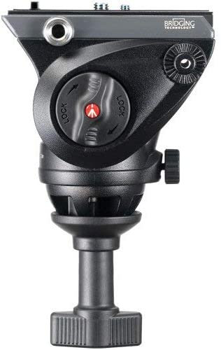 Manfrotto MVK500AM Fluid Drag Video Head Tripod and Carry Bag for Photography, Vlogging
