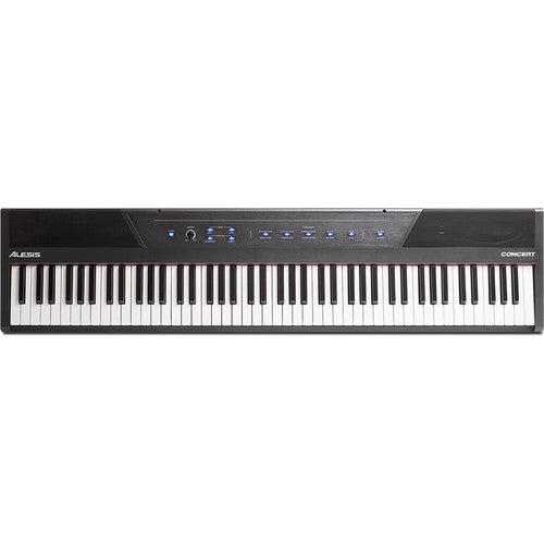 Alesis Concert 88 Key Digital Piano with Full-Sized Keys with Sustain Pedal and Power Supply