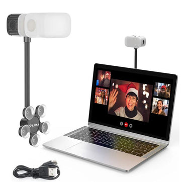 Vijim by Ulanzi CL12 Video Conference Light with Suction Cup Adjustable LED Lamp for Livestream, Meetings