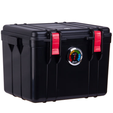 Eirmai R11 Moisture-Proof Dry Camera Box 9-Liters with Dehumidifier Hygrometer Sponge Pad (Fits 1 DSLR and 2 Lenses) Black