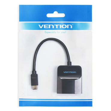 Vention USB Type-C to HDMI 1.4 Adapter 4K/30Hz with AG9310 Chip and Double-Shielding 0.15-Meters Cable for Smartphone/Laptop/TV/Projector (TDCBB)