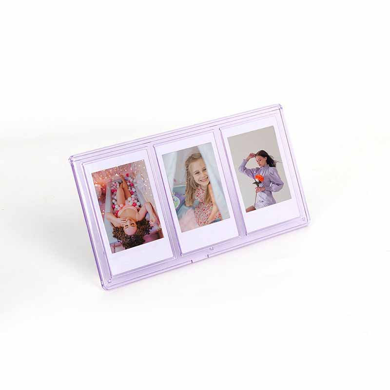 Pikxi 3-Slot Table Top Instax Instant Mini Film Frame (Purple)