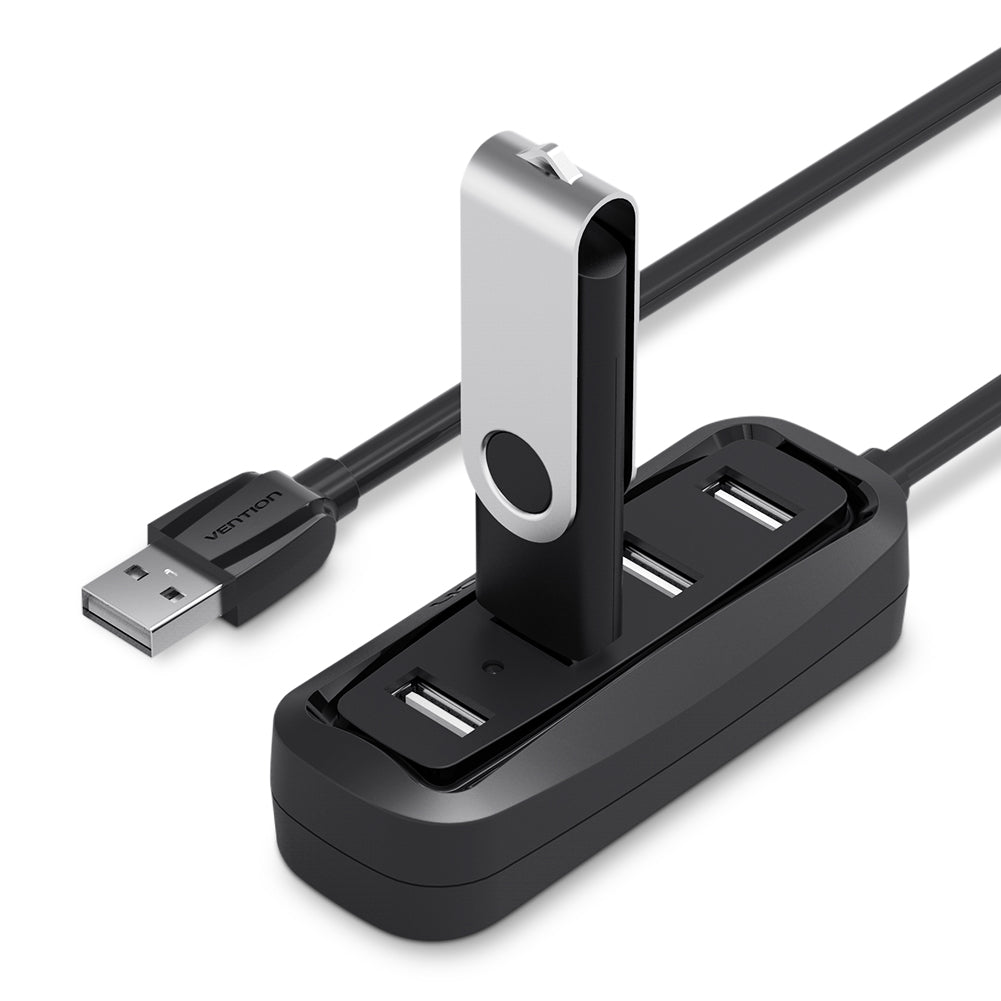 Vention USB 2.0 Hub 4-Ports 480Mbps High-Speed Transfer with LED Indicator Lamp (Different Cable Lengths Available) (VAS-J43)