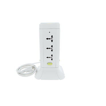 OMNI Universal Tower 1.8m Extension Cord Socket (12 Gang, 16 Gang) 2500W 220V with On & Off Switch, Built-in Safety Circuit Breaker, Copper Internals, Fire-retardant for Home Electronics and Appliances | WTE-512  WTE-516