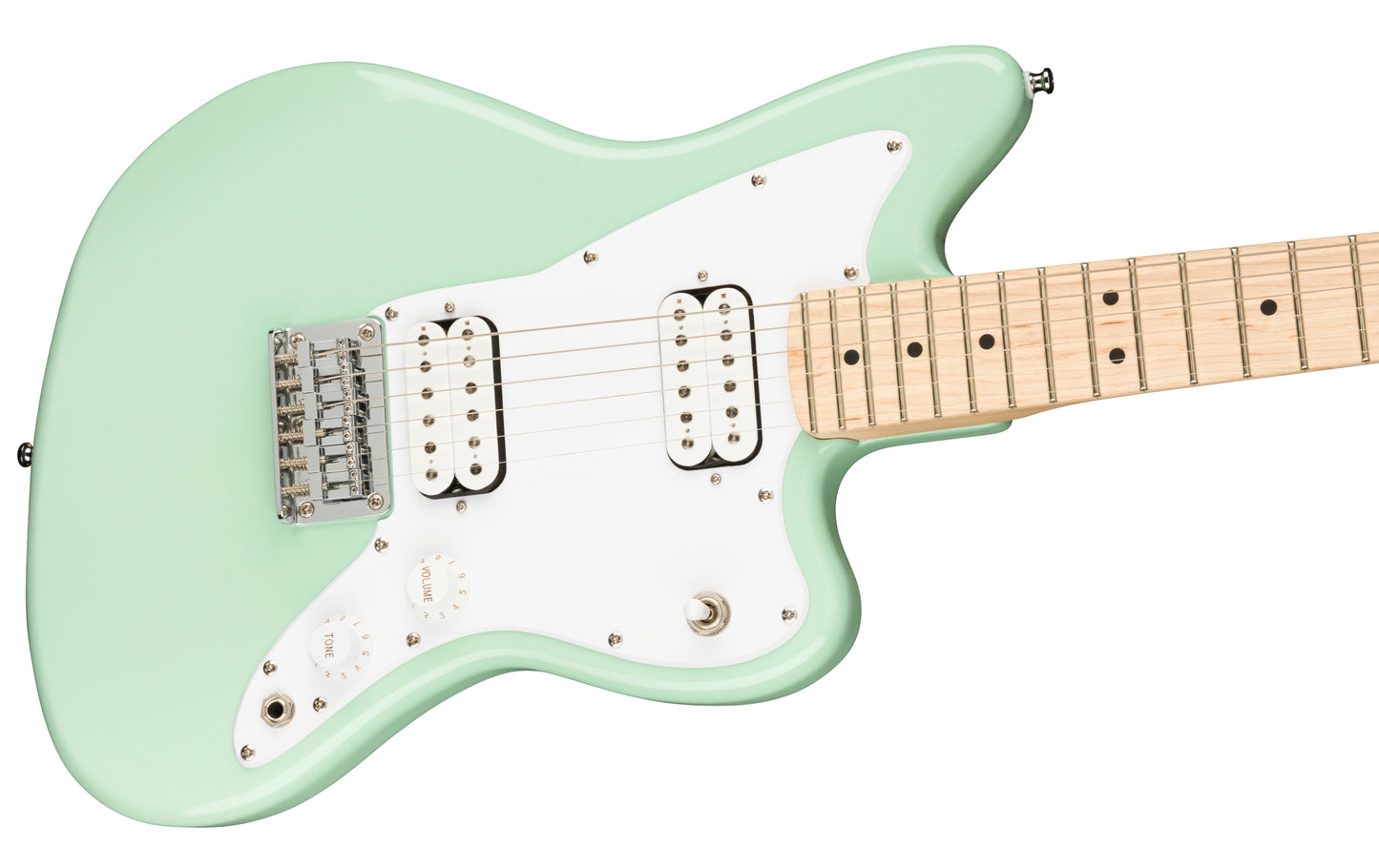 Squier by Fender Mini Jazzmaster HH Electric Guitar SQ MINI JAZZMASTER HH LRL with Maple Fingerboard 2 Humbucking Pickups (3 Colors)