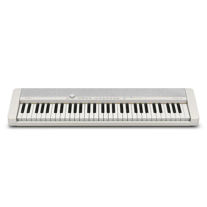 Casio CT-S1 61 Key Portable Classic Design Piano Keyboard with AiX, Wireless MIDI, Volume-Sync, Audio Adaptor (White)