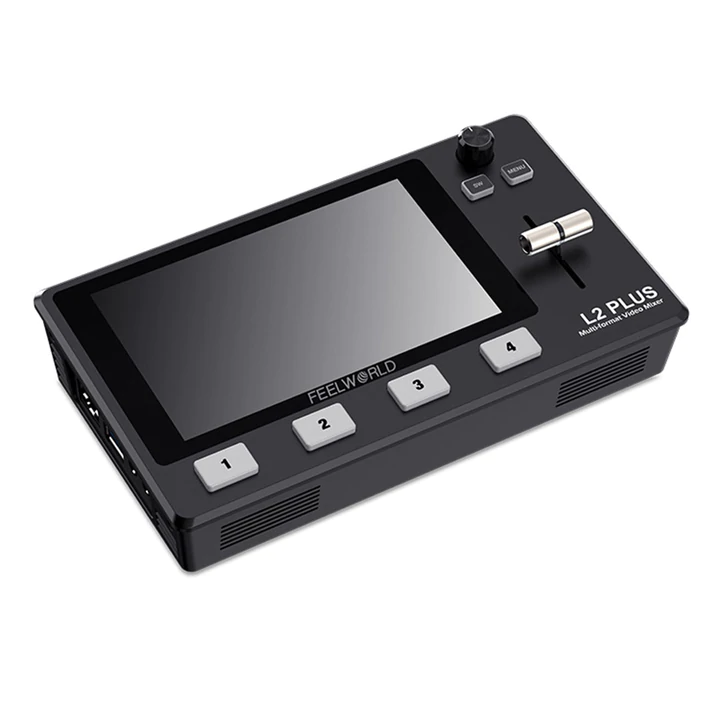 Feelworld L2 Plus 5.5-Inch Touch-Easy Setup Multi Camera Video Mixer Switcher with PTZ Control Chroma Key for Live Streaming