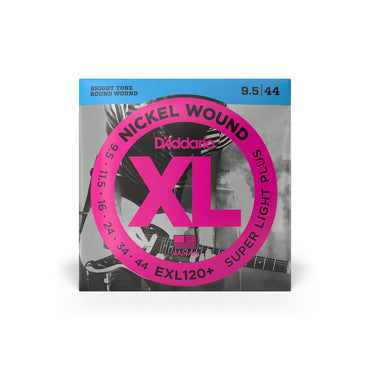 D'Addario XL Super Light Plus Electric Guitar Strings Set (.0095-.044) with Nickel Wound & Carbon Steel | EXL-120 PLUS