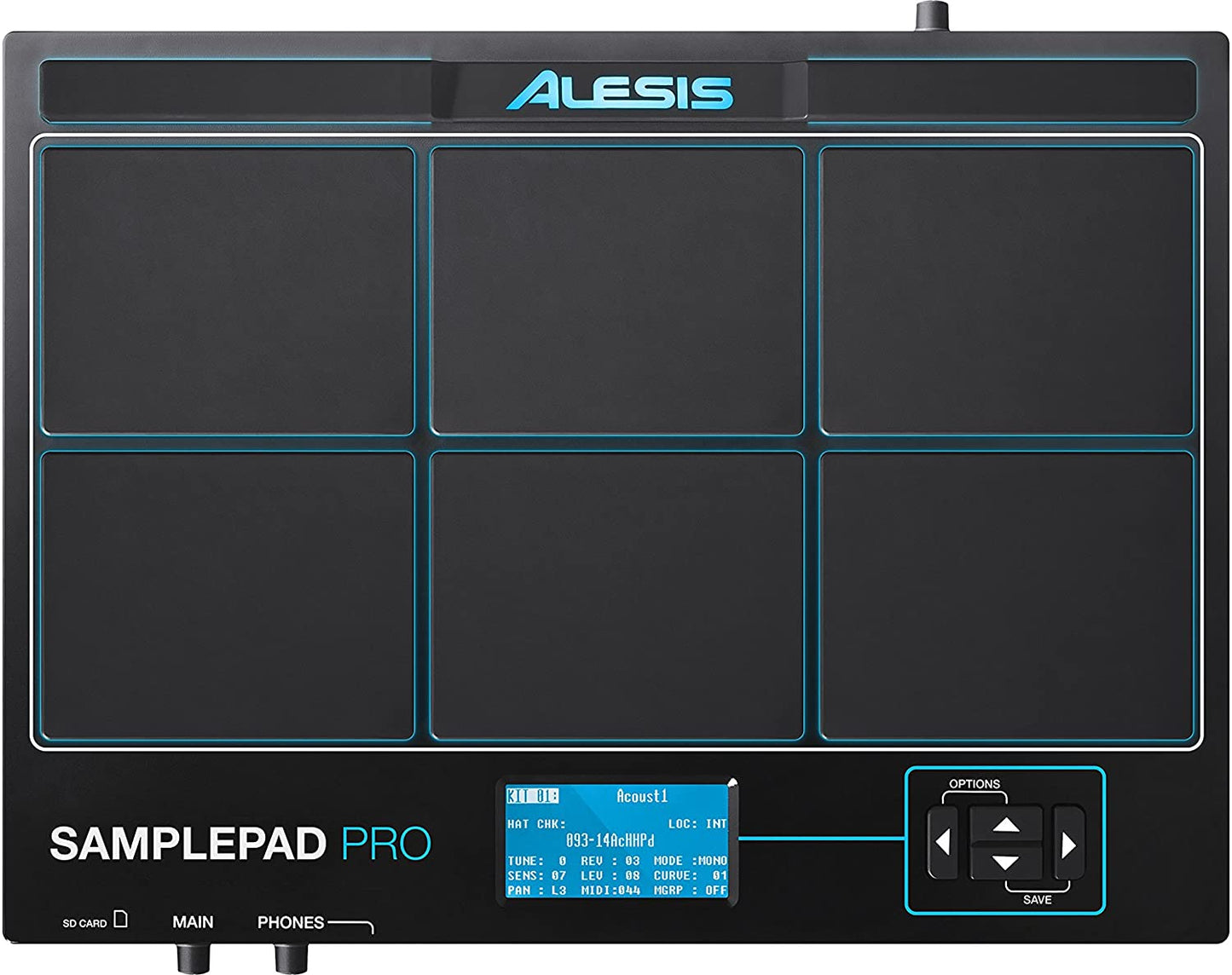 Alesis Percussion Pad Sample Pad Pro Percussion and Sample-Triggering Instrument with Dual Zone Rubber Pads