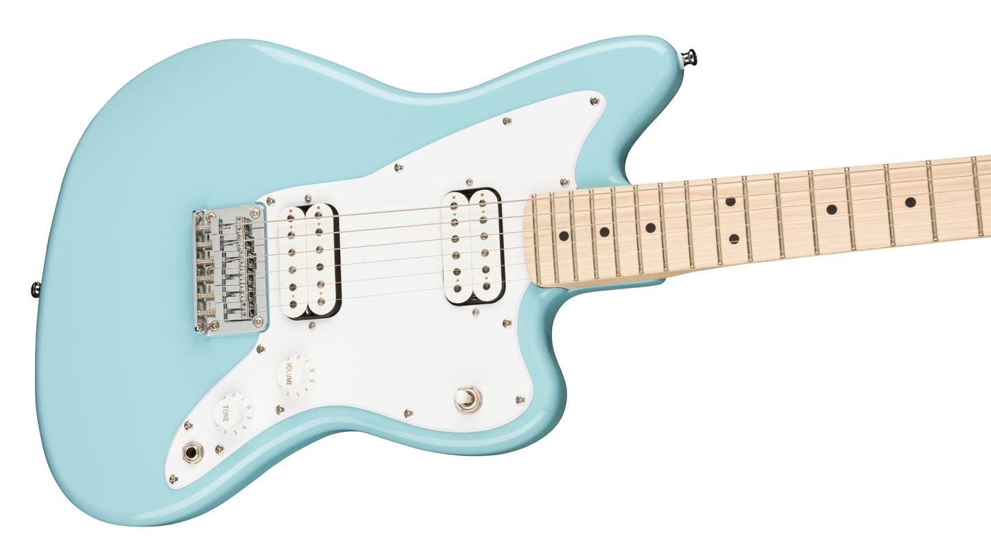 Squier by Fender Mini Jazzmaster HH Electric Guitar SQ MINI JAZZMASTER HH LRL with Maple Fingerboard 2 Humbucking Pickups (3 Colors)