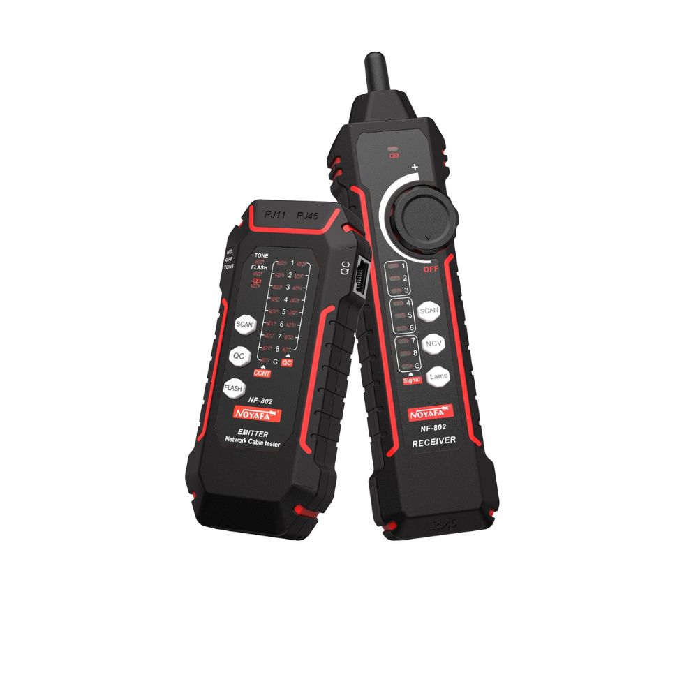 Noyafa NF-802 Network Cable Tester Kit for RJ11 RJ45 Anti-Interference Telephone Wire Tracker 1400mAh Battery Chargeable