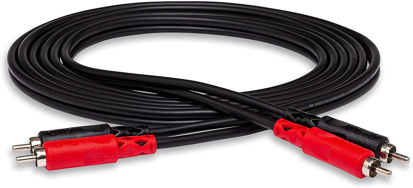 Hosa Technology CRA-202 Nickel Plated Dual RCA to Dual RCA Stereo Interconnect, 2 Meters
