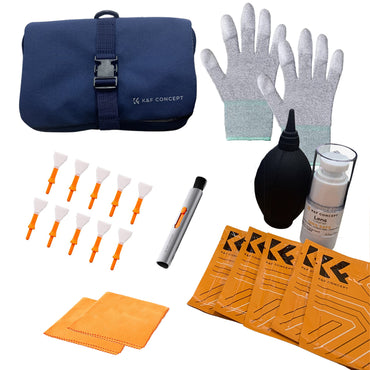 K&F Concept 23-in-1 Camera Lens Cleaning Kit with Replacement Cleaning Pen, 15ml Cleaning Liquid, Cleaning Cloth, Full-Frame Rod and Anti-Static Gloves | SKU-1919