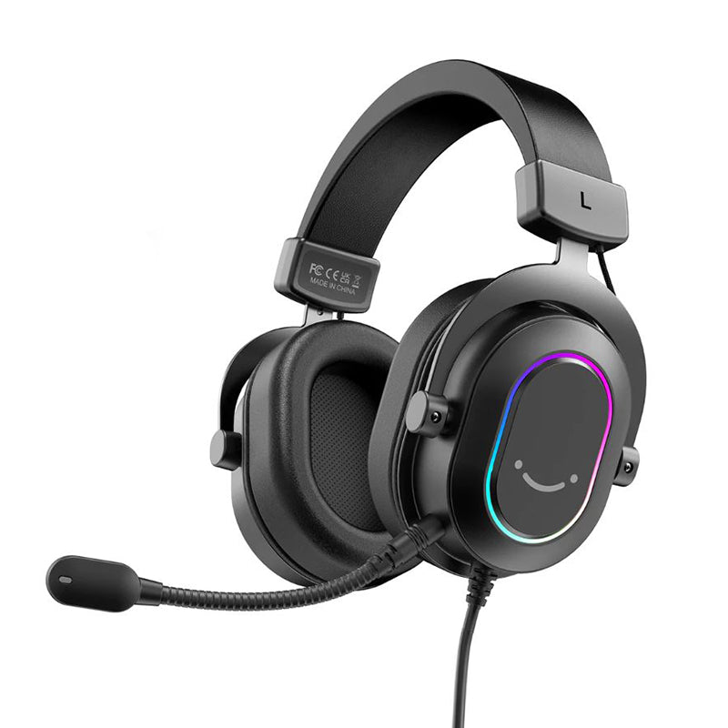 Fifine H6 USB Dynamic RGB Gaming Headphone with Detachable Microphone, 24-Bit 7.1 Surround Sound and EQ Modes