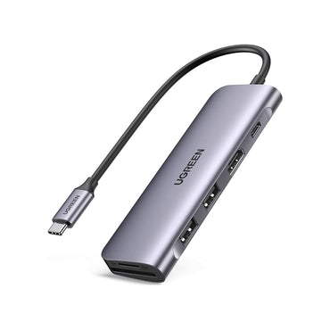 UGREEN 6-in-1 Hub USB-C to USB 3.0 Ports, 4K HDMI, SD TF Card Reader with PD Power Supply | 70411