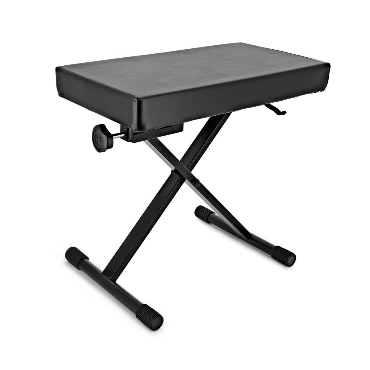 Hercules EZ Height Adjustable Keyboard Bench with 150kg Weight Capacity, Leather Seat, 4 Height Adjustment for Piano Musicians | KB200B