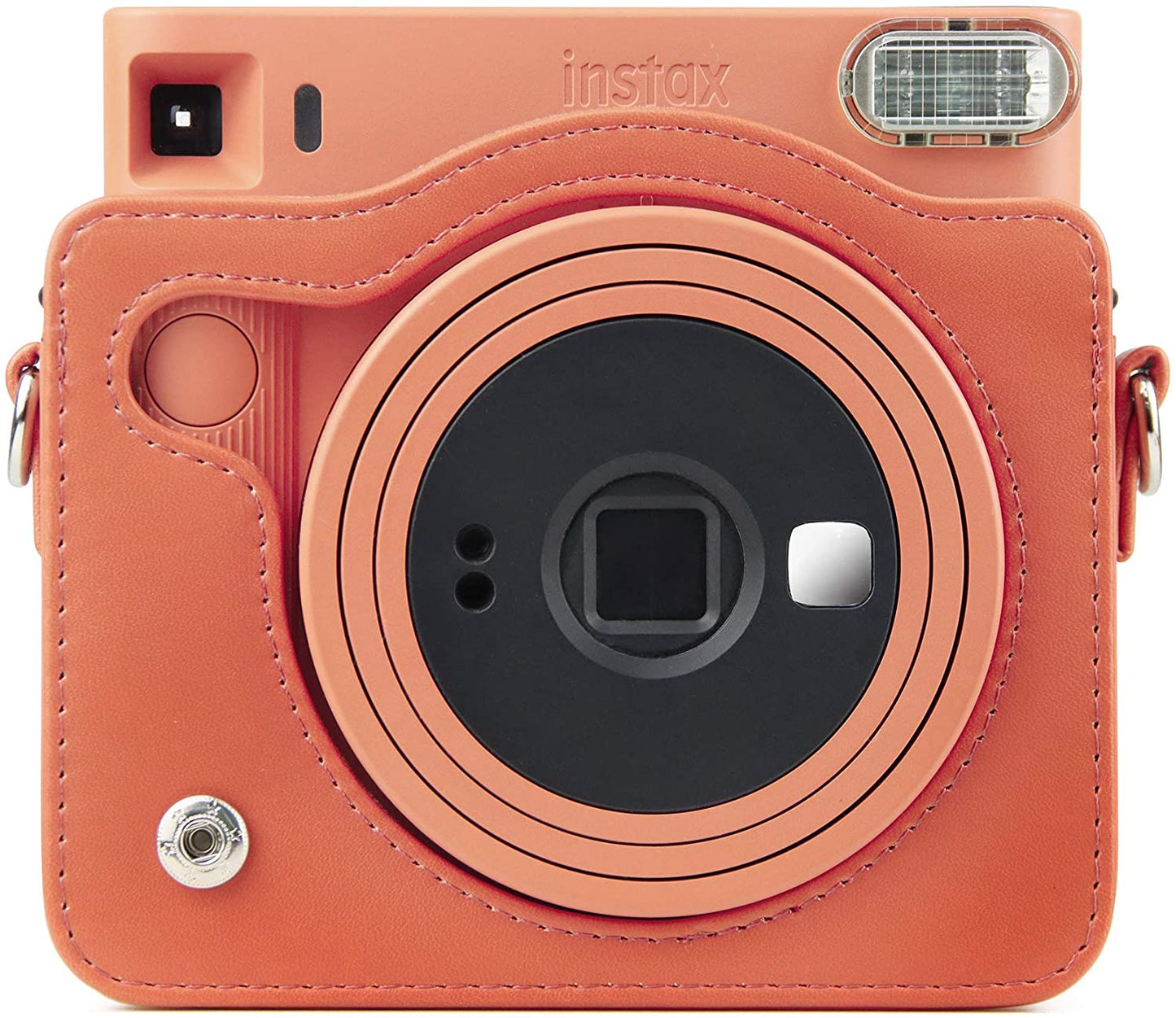 Pikxi BSQS1 Fujifilm Instax Square SQ1 Leather Camera Case Bag Terracotta Orange