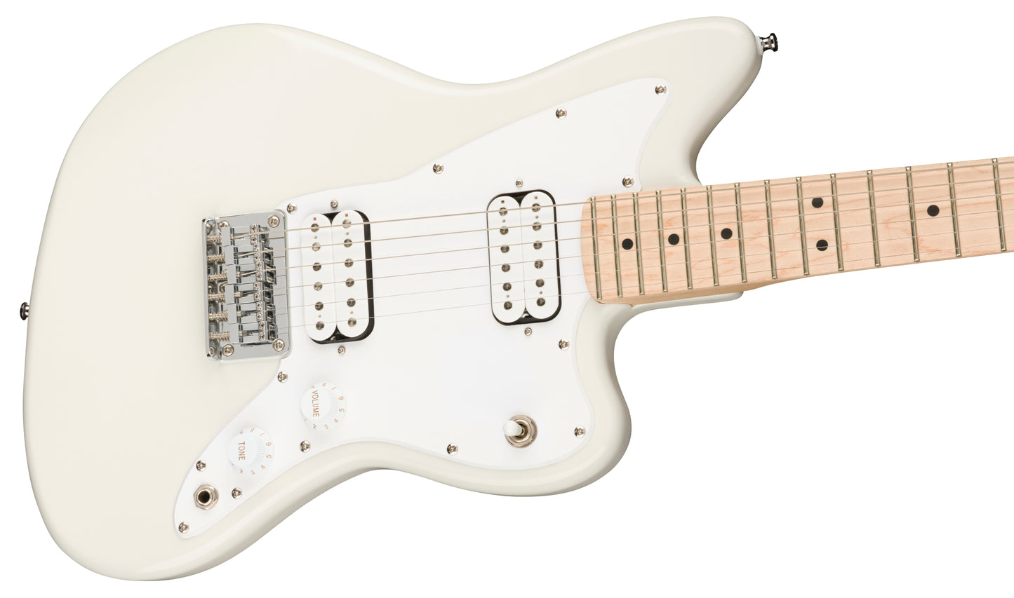 Squier by Fender Mini Jazzmaster HH Electric Guitar SQ MINI JAZZMASTER HH LRL with Maple Fingerboard 2 Humbucking Pickups (3 Colors)