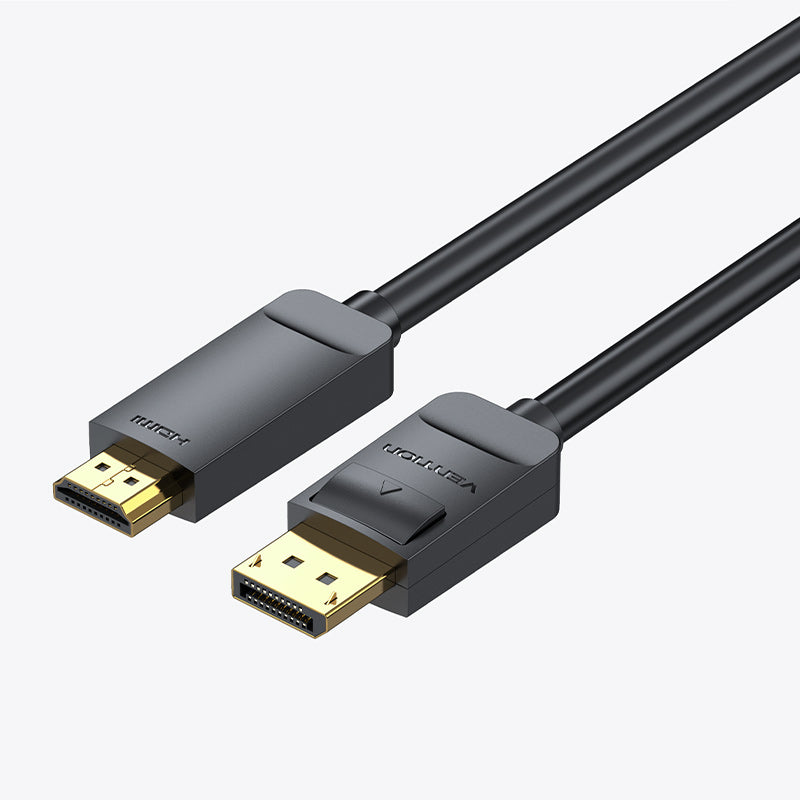 Vention 4K / 30Hz DP Male to HDMI Male Gold Plated (HAG) Displayport Cable for PC, Laptop, TV, Projectors, Monitors (Available in 1M, 1.5M, 2M, 3M, and 5M)