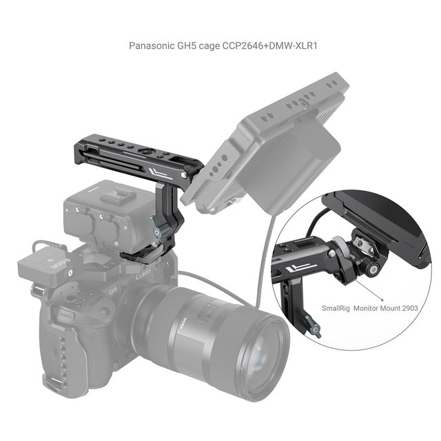 SmallRig Top Handle for Sony XLR-K1M, K2M, K3M and Panasonic DMW-XLR1 Adapter 3082