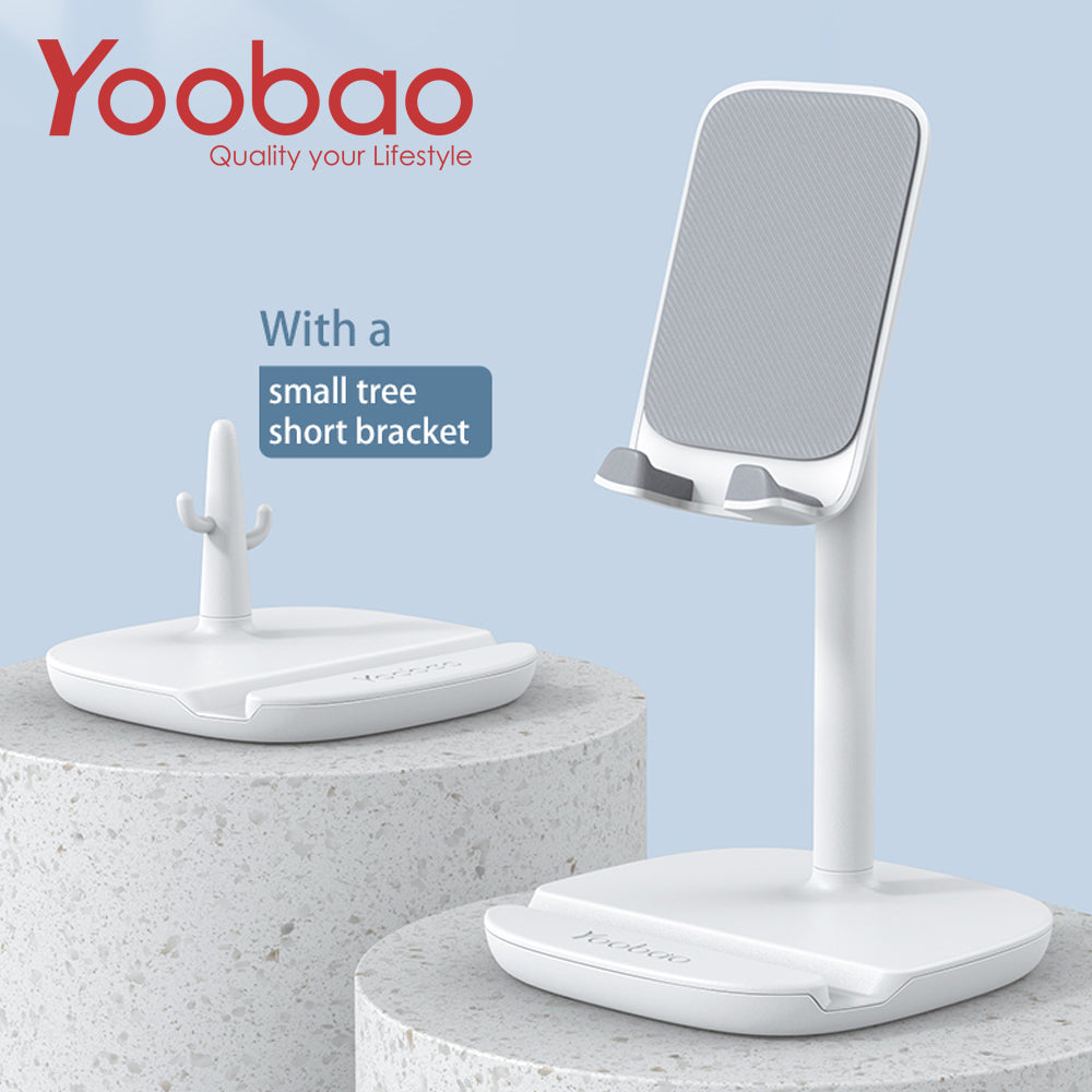 Yoobao B1 Desktop Phone and Tablet Stand Holder for All Smartphones and Tablets (Black, White)